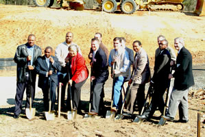 Councilwoman Joyce Dickerson with the Richland County Recreation Commission breaking ground