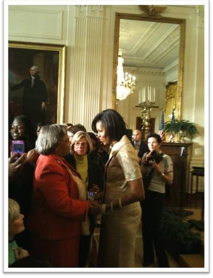 Councilwoman Dickerson meets First Lady Michelle Obama